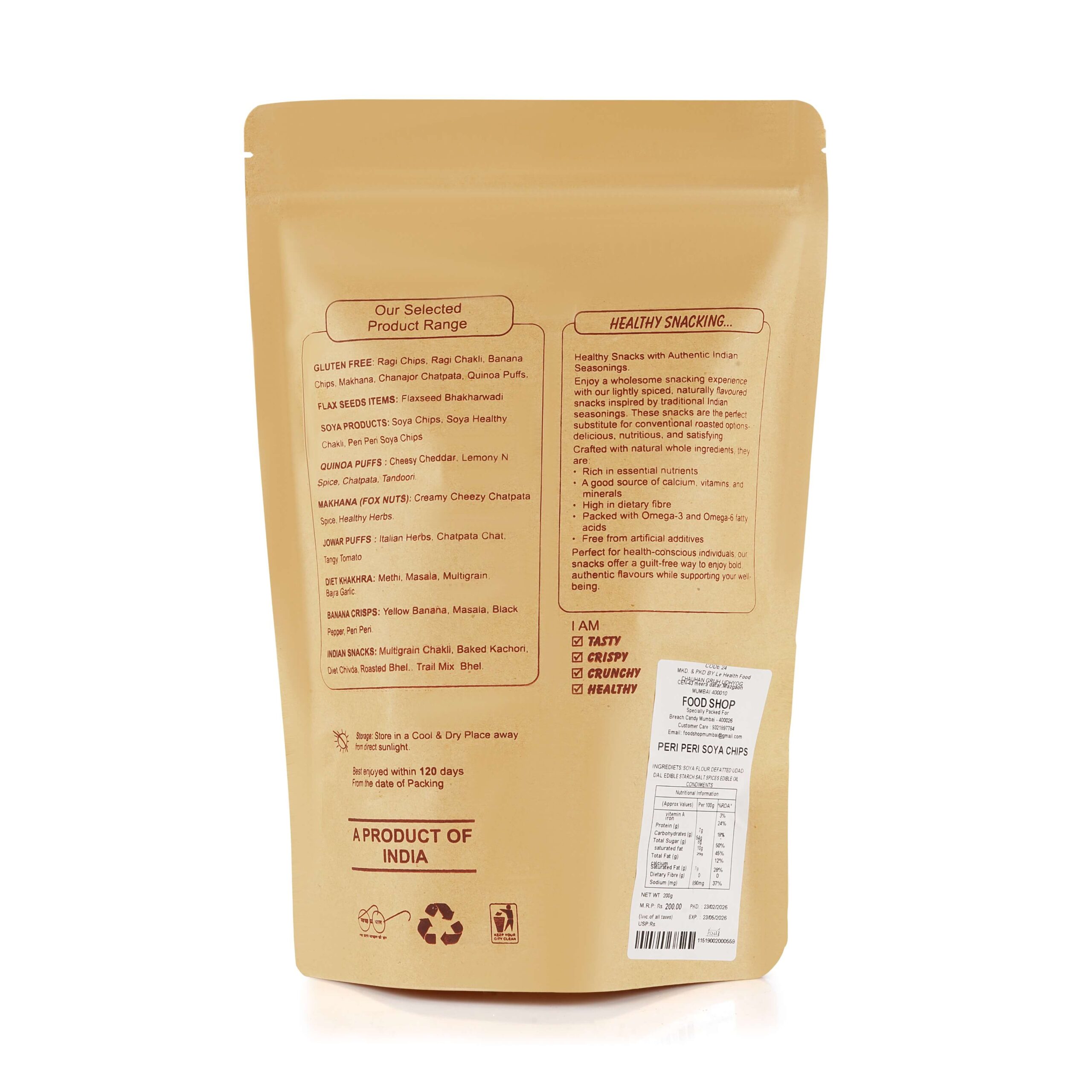 Peri Peri Soya Chips Peri Peri Soya Chips | 200g - Image 3